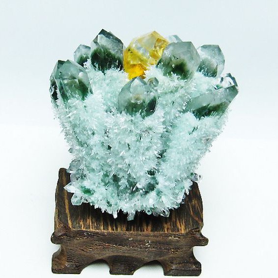 緑水晶 グリーンクォーツ クラスター [t802-5432]