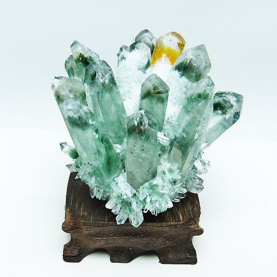 緑水晶 グリーンクォーツ クラスター [t802-5456]