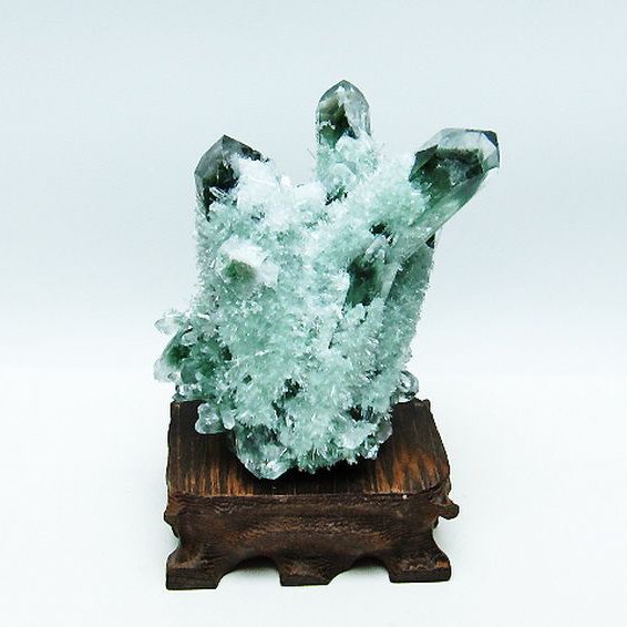 緑水晶 グリーンクォーツ クラスター [t802-5470]