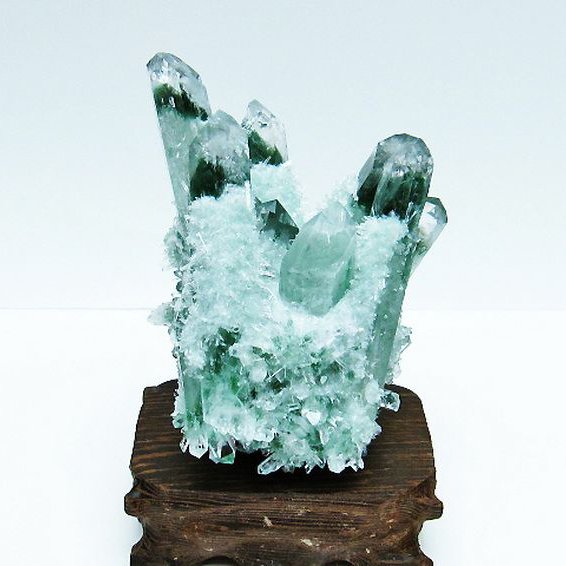 緑水晶 グリーンクォーツ クラスター[T802-5508]