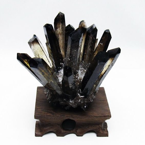 黒水晶 ブラッククォーツ クラスター [t802-6056]