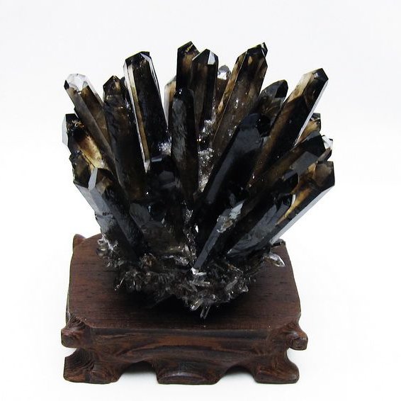 黒水晶 ブラッククォーツ クラスター [t802-6070]