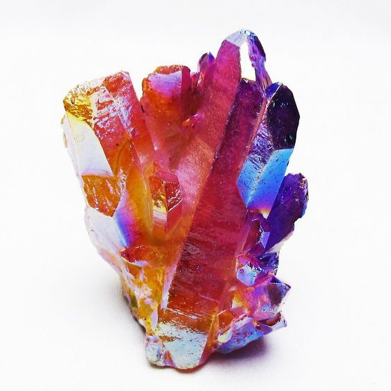 オーラ水晶 オーラクリスタル クラスター (レインボー)[T802-6130]