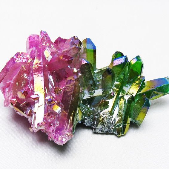 オーラ水晶 オーラクリスタル クラスター (レインボー)[T802-6148]