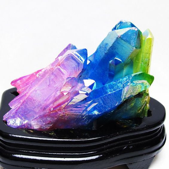 オーラ水晶 オーラクリスタル クラスター (レインボー)[T802-6183]