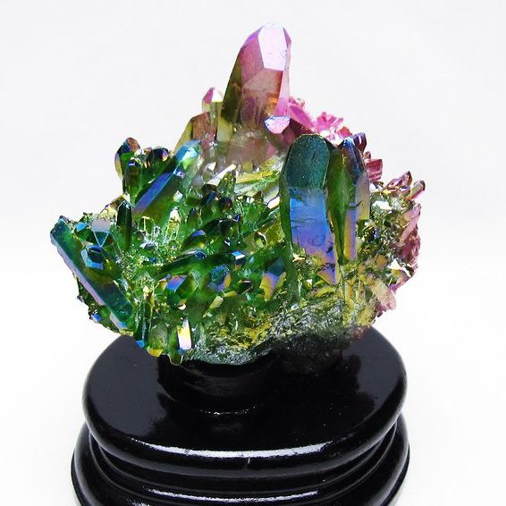 オーラ水晶 オーラクリスタル クラスター (レインボー)[T802-6214]