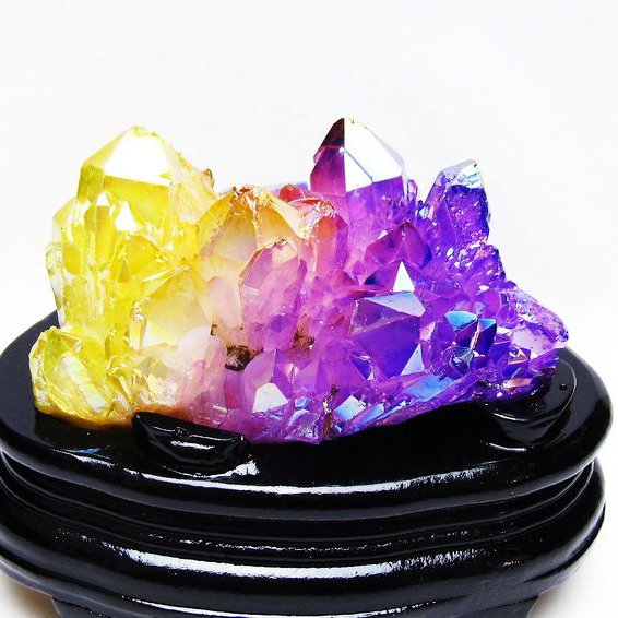 オーラ水晶 オーラクリスタル クラスター (レインボー)[T802-6218]