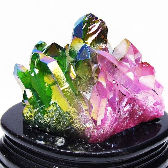 オーラ水晶 オーラクリスタル クラスター (レインボー)[T802-6226]