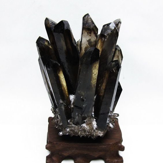黒水晶 ブラッククォーツ クラスター [t802-6250]