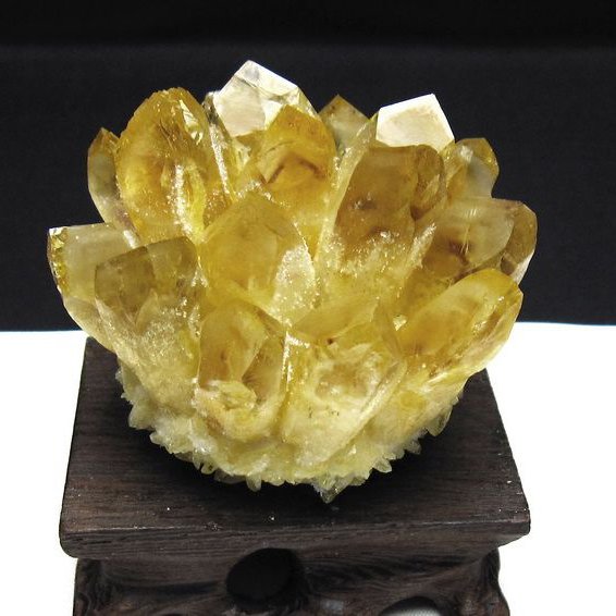 黄水晶 イエロークォーツ クラスター  [t802-6303]