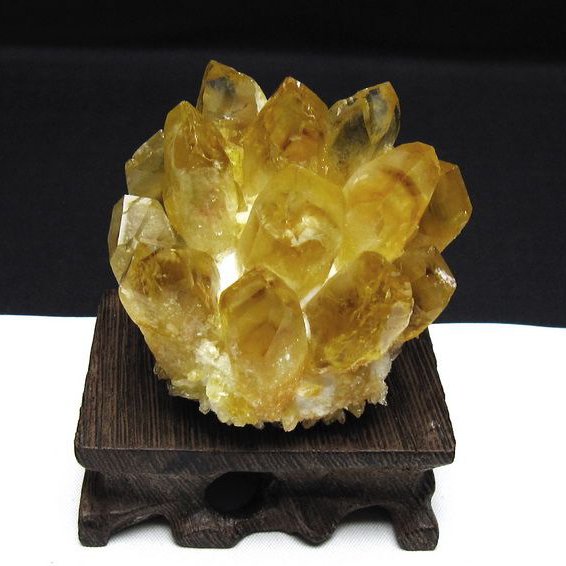 黄水晶 イエロークォーツ クラスター  [t802-6309]