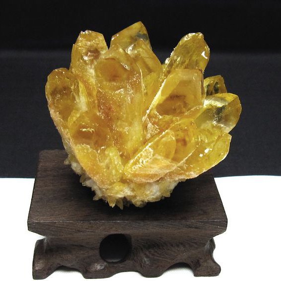 黄水晶 イエロークォーツ クラスター  [t802-6315]