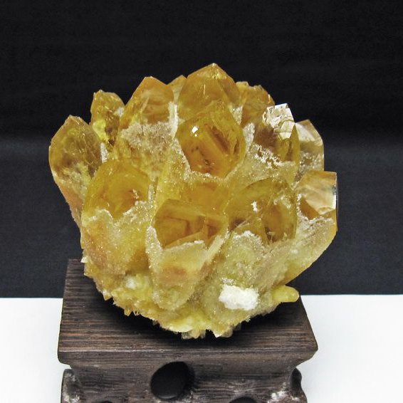 黄水晶 イエロークォーツ クラスター  [t802-6361]