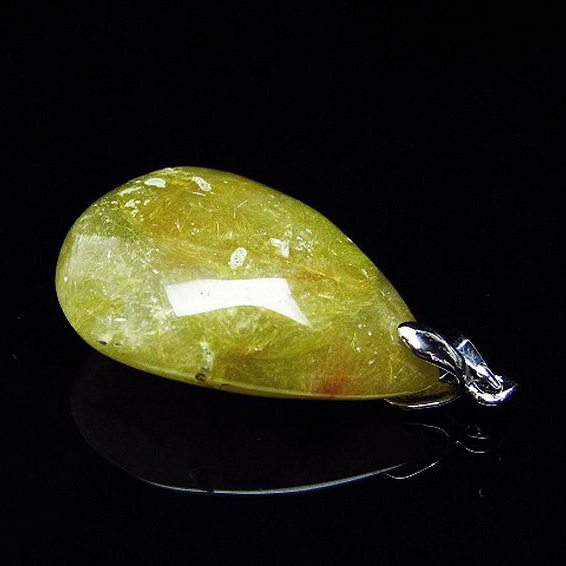 ルチルクォーツ（金針ルチル水晶）ペンダント[T86-5887]