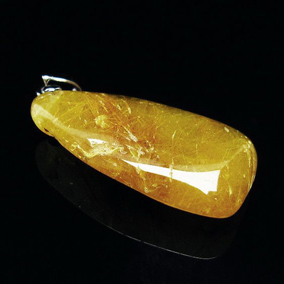 ルチルクォーツ（金針ルチル水晶）ペンダント[T86-6045]