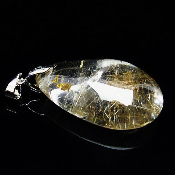 ルチルクォーツ（金針ルチル水晶）ペンダント[T86-6053]