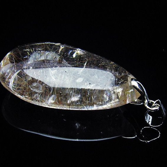 プラチナ入水晶ペンダント[T86-6543]