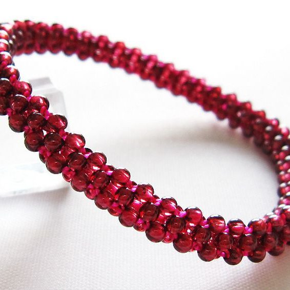 ガーネット ブレスレット 7mm [T87-14058]