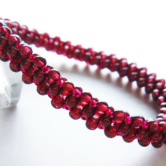 ガーネット ブレスレット 8mm [T87-14566]