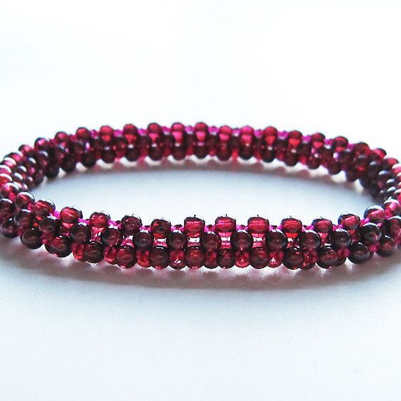 ガーネット ブレスレット 7mm [T87-14638]