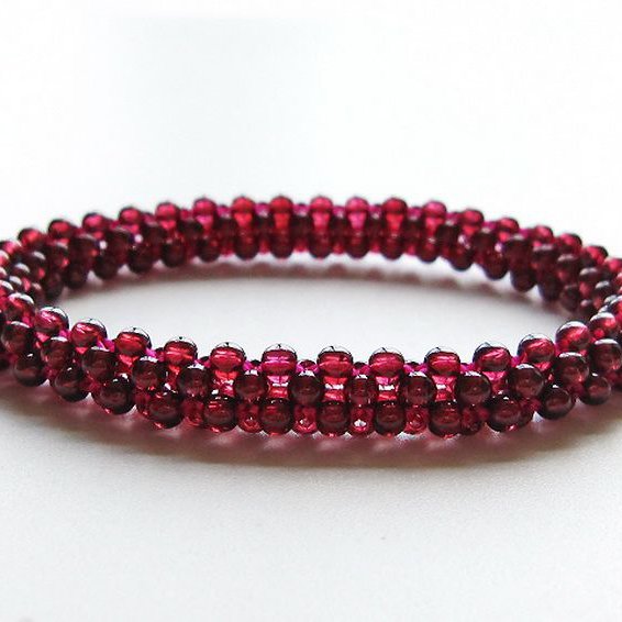 ガーネット ブレスレット 7mm [T87-14667]