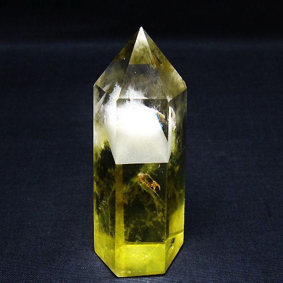 シトリン水晶スーパーファントム六角柱 [t98-2377]