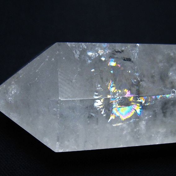 虹入りヒマラヤ水晶ダブルポイント [t98-2519]