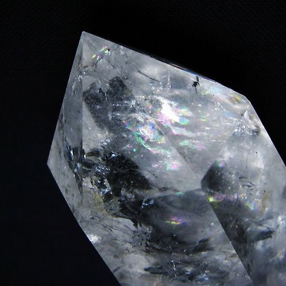 虹入りヒマラヤ水晶ダブルポイント [t98-2607]