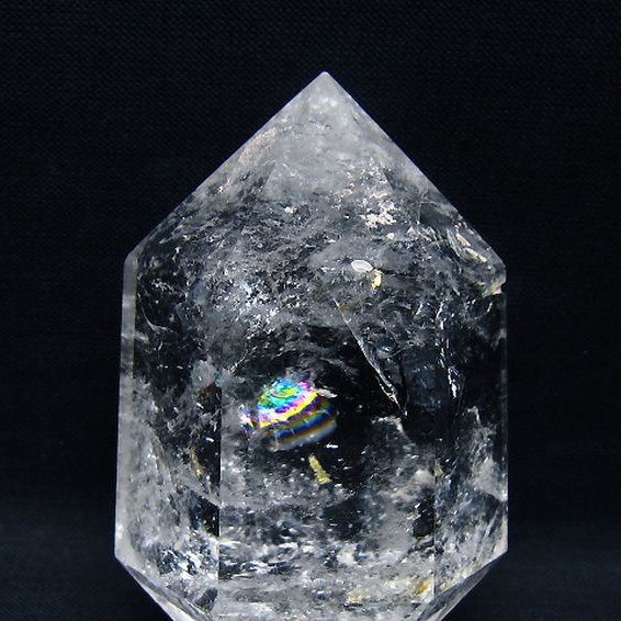 虹入りヒマラヤ水晶ダブルポイント [t98-2676]