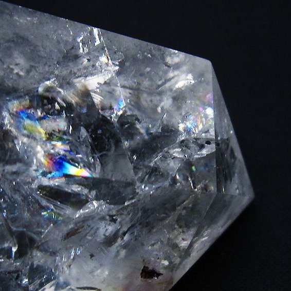 虹入りヒマラヤ水晶ダブルポイント [t98-2678]