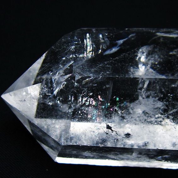 虹入りヒマラヤ水晶ダブルポイント [t98-2684]