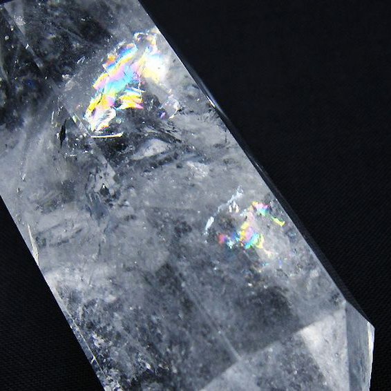 虹入りヒマラヤ水晶ダブルポイント [t98-2694]