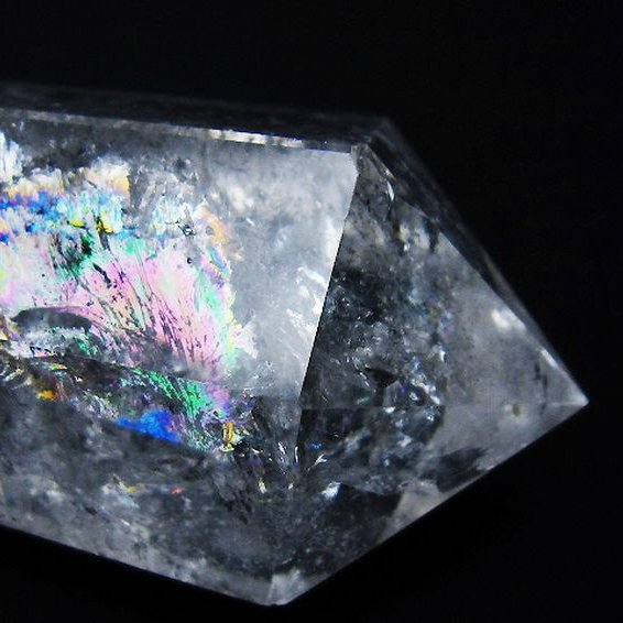 虹入りヒマラヤ水晶ダブルポイント [t98-2723]
