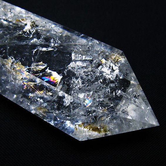 虹入りヒマラヤ水晶ダブルポイント [t98-2729]