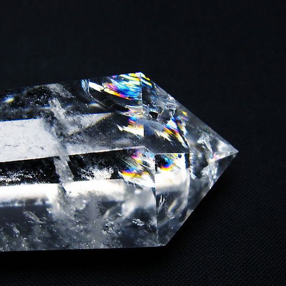 虹入りヒマラヤ水晶ダブルポイント [t98-2747]