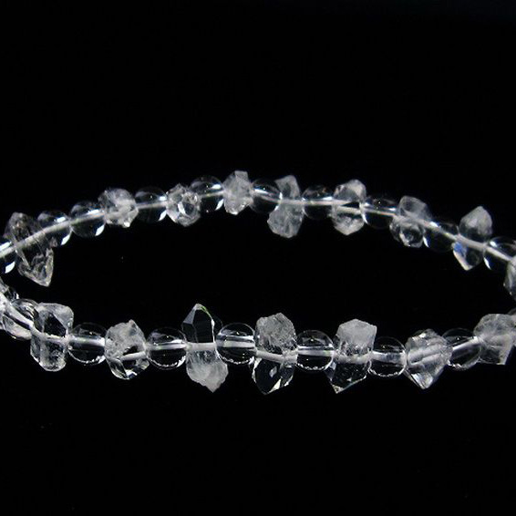 オイルインクォーツ （石油入り水晶） ブレスレット パキスタン産[T99-5698]