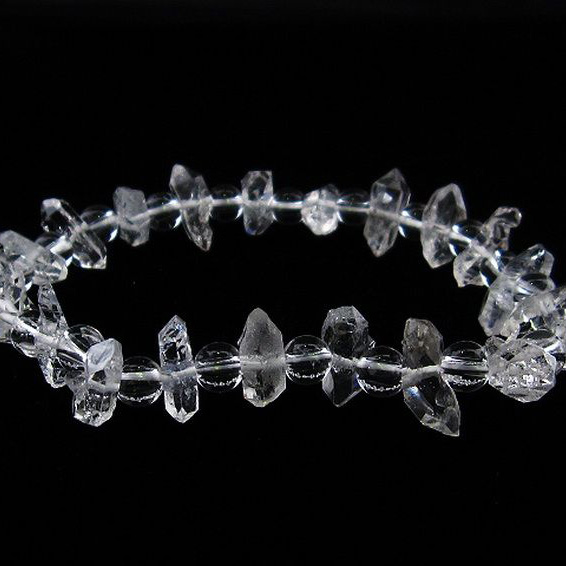 オイルインクォーツ （石油入り水晶） ブレスレット パキスタン産[T99-5713]