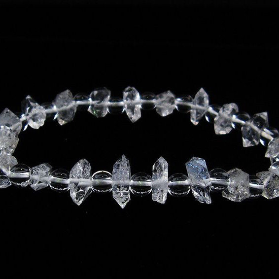 オイルインクォーツ （石油入り水晶） ブレスレット パキスタン産[T99-5724]