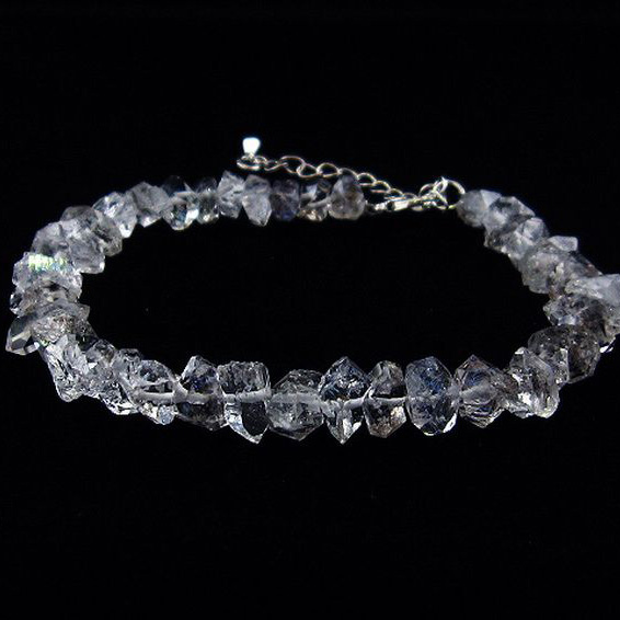 オイルインクォーツ （石油入り水晶） ブレスレット パキスタン産[T99-5733]