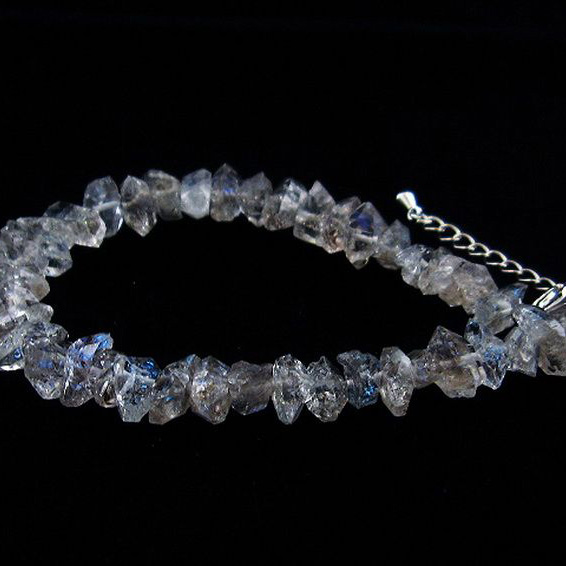 オイルインクォーツ （石油入り水晶） ブレスレット パキスタン産[T99-5747]