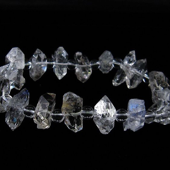 オイルインクォーツ （石油入り水晶） ブレスレット パキスタン産[T99-5764]