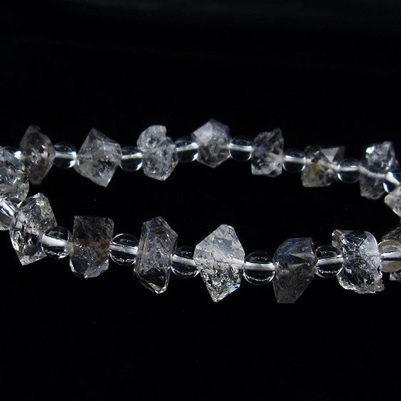 オイルインクォーツ （石油入り水晶） ブレスレット パキスタン産[T99-5778]