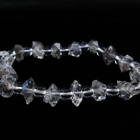 オイルインクォーツ （石油入り水晶） ブレスレット パキスタン産[T99-5798]