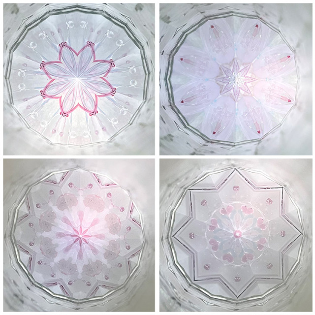 格安即決 堀越順子「和花 -yumemigusa-（白）」（HJ4004）2ミラー 工芸品