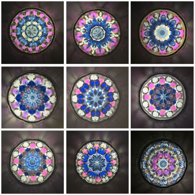 関一「フラワーチャームペンダント万華鏡 - カレイド Blue -」（SE-SKP