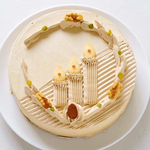 銀座本店【店頭受取専用】【事前決済】モカ(バター)クリームケーキ　受付期間11月15日～12月15日（予定台数に達した時点で受付終了となります）