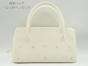 利休バッグ「ふらわー」ピンク