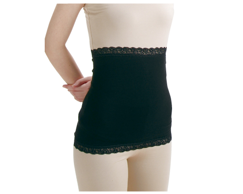 オーラ岩盤浴腹巻（ブラック）main【ヒートレイシリーズ（オーラストーン）】