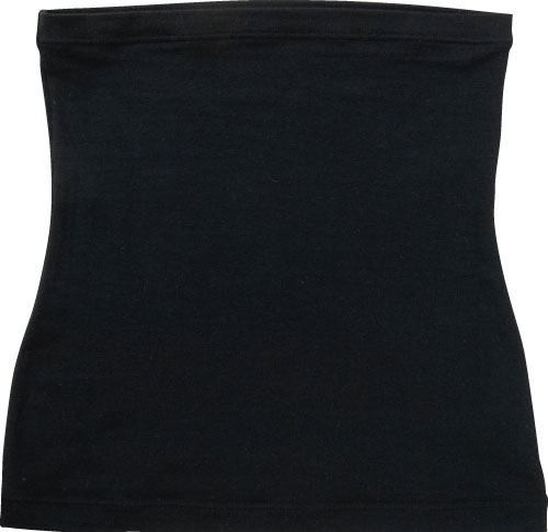 オーラ岩盤浴腹巻(レースなし)(男女兼用)ブラックmain【ヒートレイシリーズ（オーラストーン）】［KY1217,KY1218,KY1219］