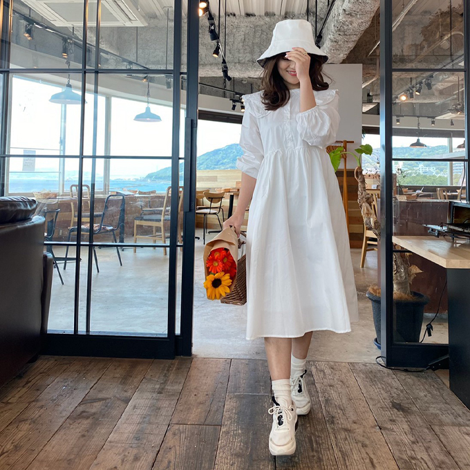 フリルカラーワンピース ネコポスok 8e 1 グラマラスガーデン